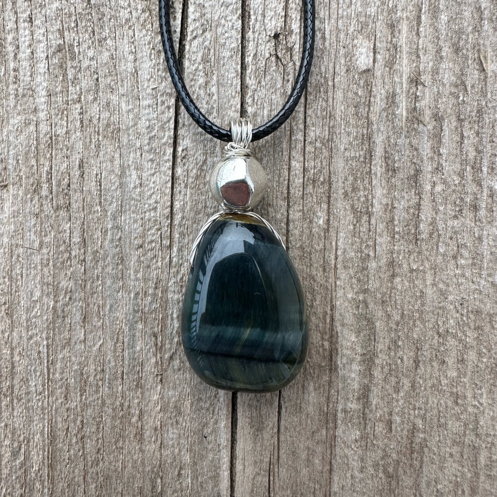 Blue Tiger Eye (Hawk Eye) for Connection to Sun and Earth Energies & Protection